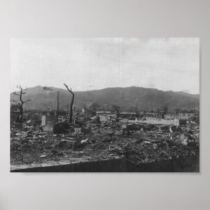 WWII Atomic Bomb Photo of Hiroshima Poster