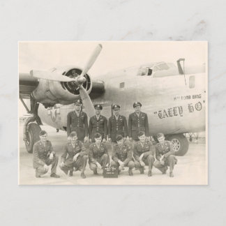 WWII B-24 Crew Postcard