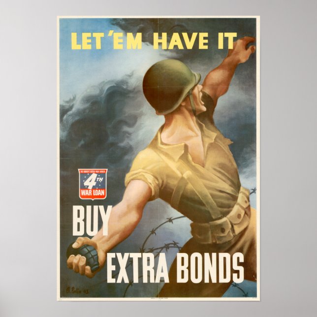 WWII Buy War Bonds Poster (Front)