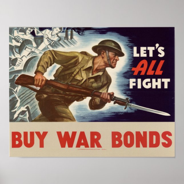 WWII Buy War Bonds Poster (Front)