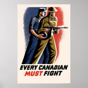 WWII Canadian Propaganda Poster Every Canadian