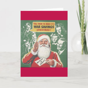 WWII Christmas War Savings Holiday Card