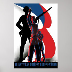 WWII Czechoslovak Propaganda Poster Czechoslovaks