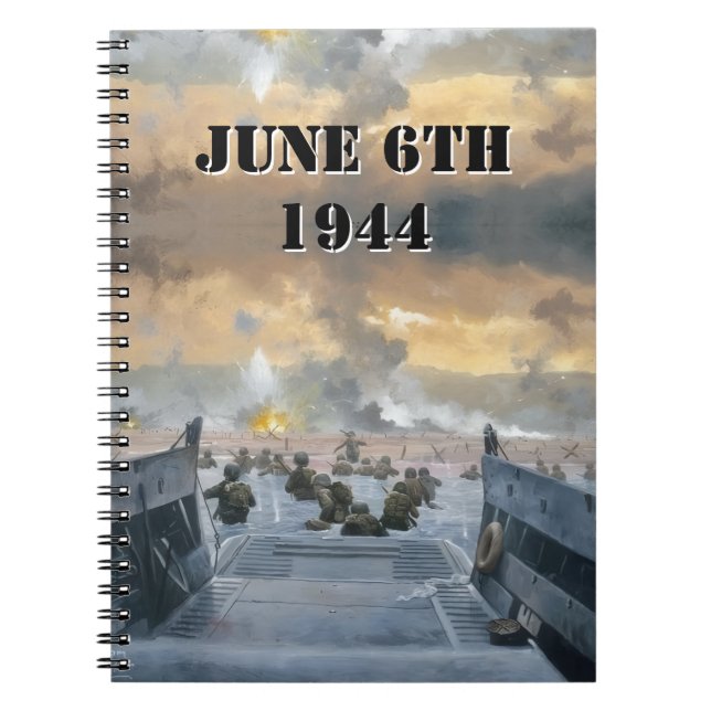 WWII D-Day Omaha Beach  Notebook (Front)