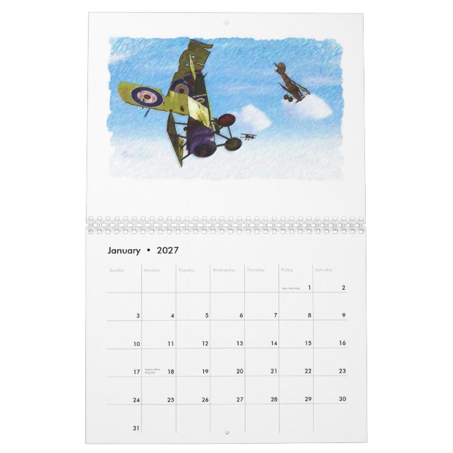 WWII Dogfights over Europe! Calendar (Jan 2027)