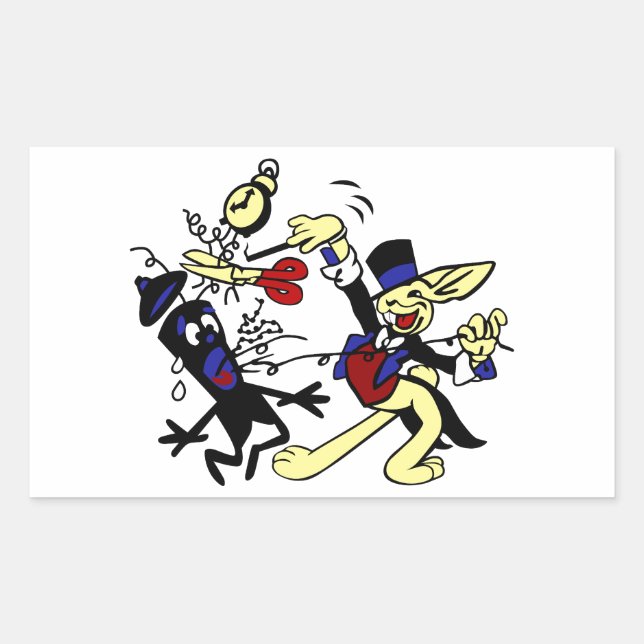 WWII EOD Rabbit Rectangular Sticker (Front)