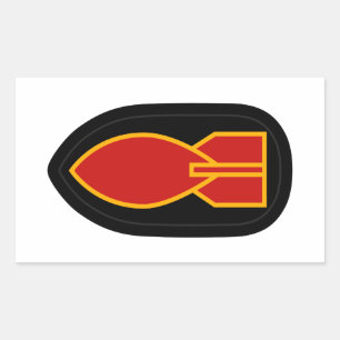 WWII EOD RECTANGULAR STICKER