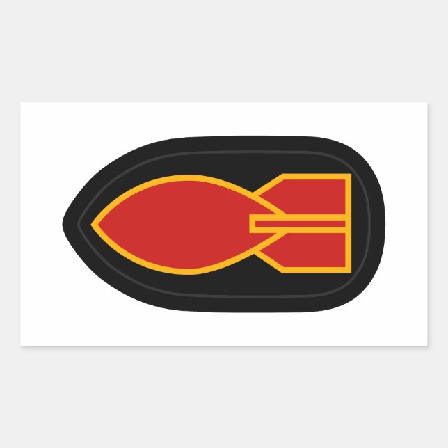 WWII EOD RECTANGULAR STICKER (Front)