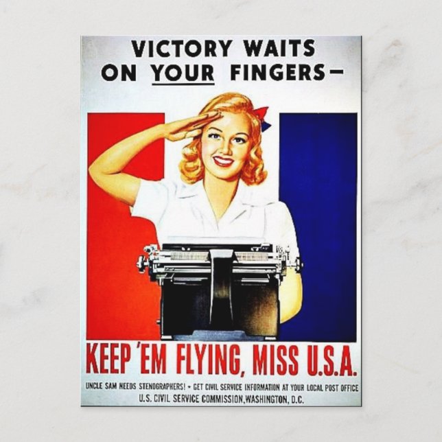 Wwii Flying2 Postcard (Front)