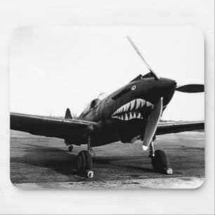 WWII Flying Tigers Curtiss P-40 Fighter Plane Mouse Pad