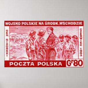 WWII General Sikorski Poster