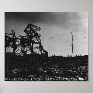 WWII Hiroshima After Atomic Bomb Poster