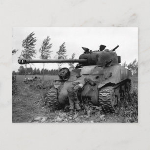 WWII KIA British Firefly Tank, Holland Postcard