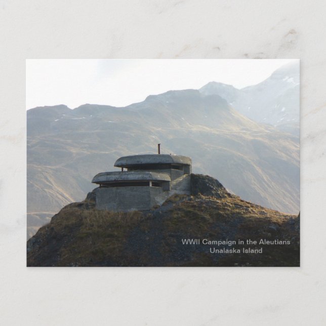 WWII Lookout Bunker on Unalaska Island Postcard (Front)