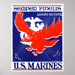WWII Marine Corps Poster