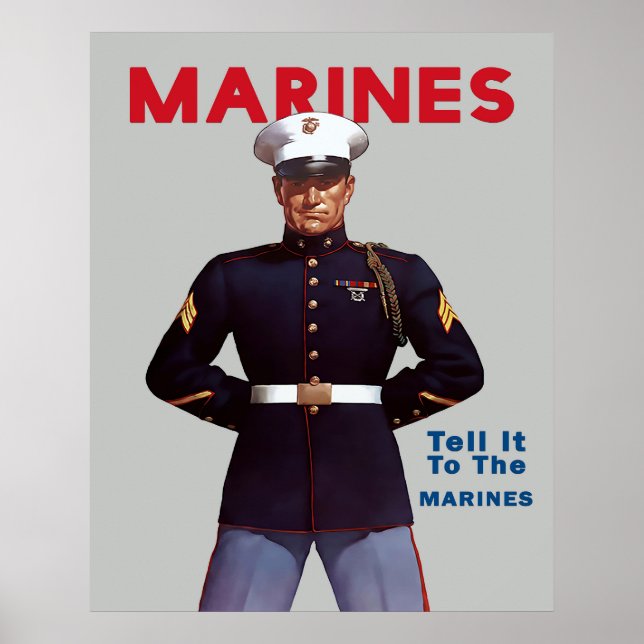 WWII Marines recruitment poster (Front)