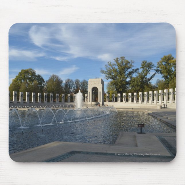WWII Memorial Fountain. Atlantic Side Mouse Pad (Front)