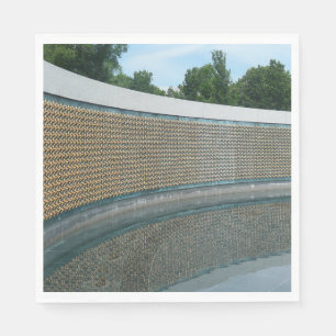 WWII Memorial Freedom Wall in Washington DC Napkin