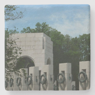 WWII Memorial Wreaths II in Washington DC Stone Coaster