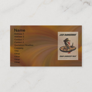 WWII Patriotic Poster Business Card