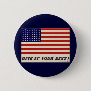 WWII Patriotic Poster Button