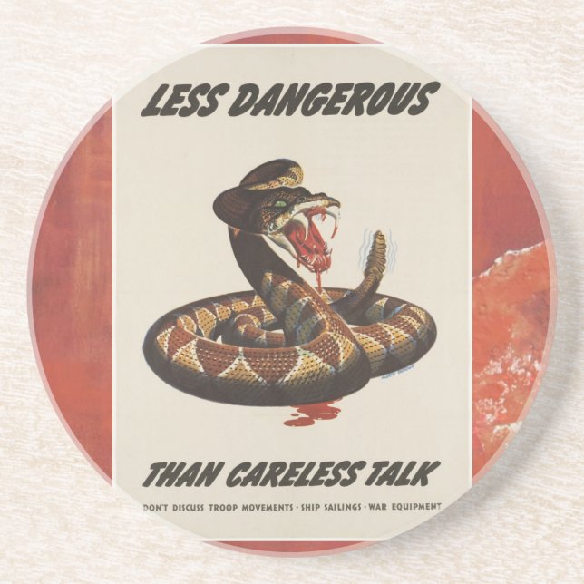 WWII Patriotic Poster Coaster (Front)