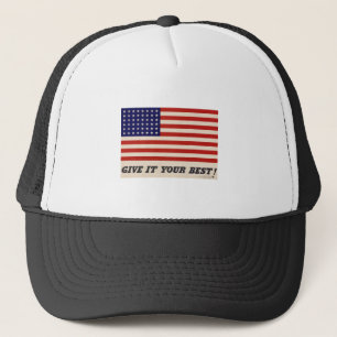 WWII Patriotic Poster Hat