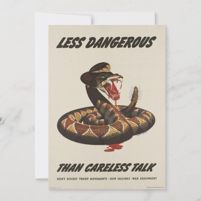 WWII Patriotic Poster Invitation (Front)