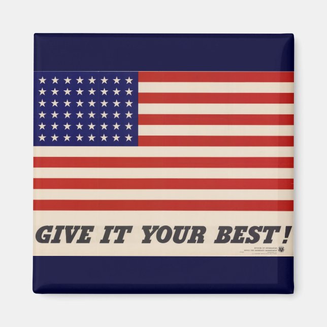 WWII Patriotic Poster Magnet (Front)