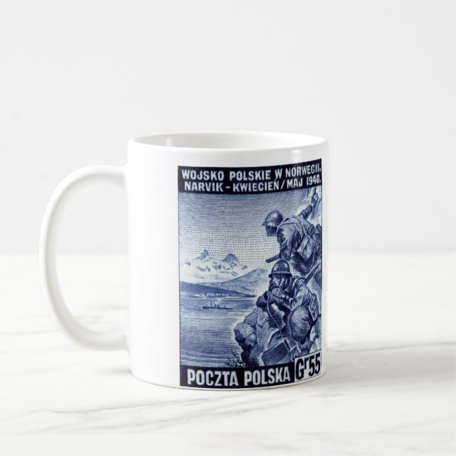 WWII Polish Army in Narvik, Norway Coffee Mug (Left)