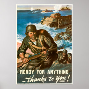 WWII Ready For Anything Poster