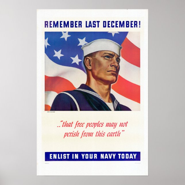 WWII Remember Last December! Poster (Front)