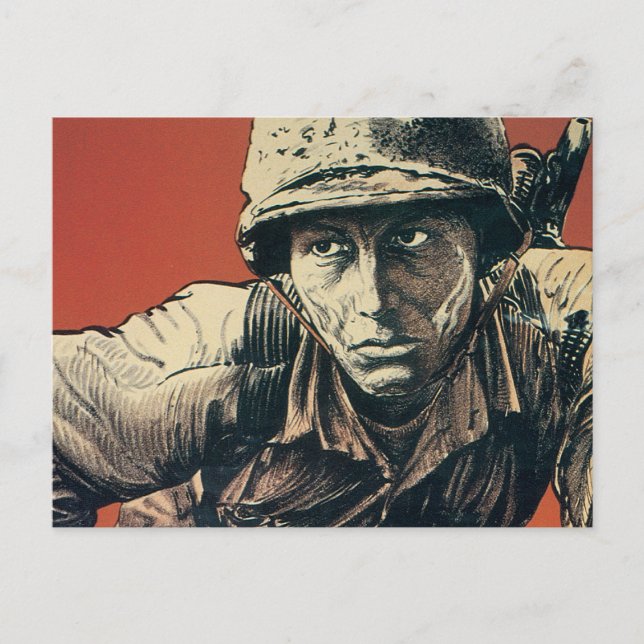 WWII Soldier Postcard (Front)
