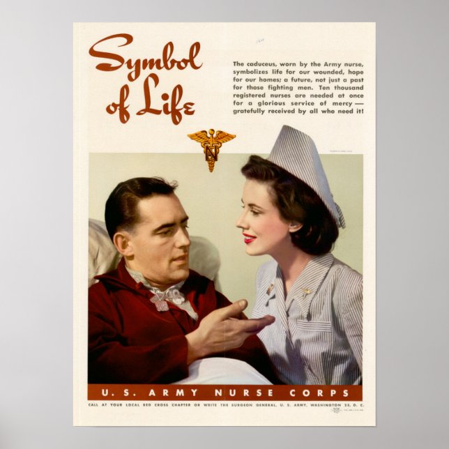 WWII Symbol of Life Nurse Corps Poster (Front)