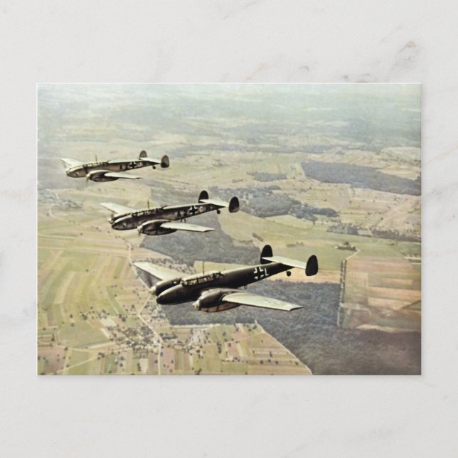 WWII Three Messerschmitt ME-110 Postcard (Front)