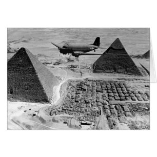 WWII Transport Planes Flying Over Pyramids