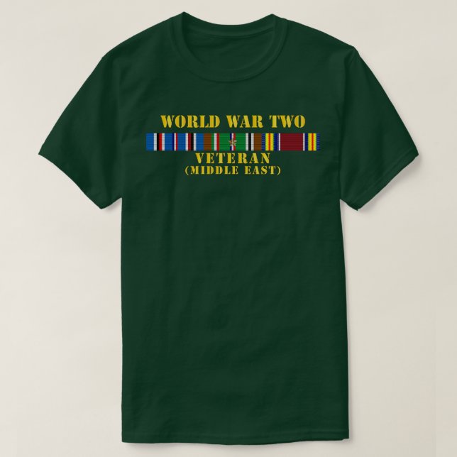 WWII Veteran w MIDDLE SVC T-Shirt (Design Front)