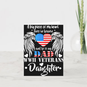 Wwii Veterans Daughter Gift Dad Remembrance Vetera Card