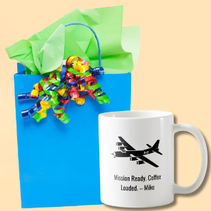 WWII Vintage Aeroplane B-17 Military Veteran Pilot Coffee Mug