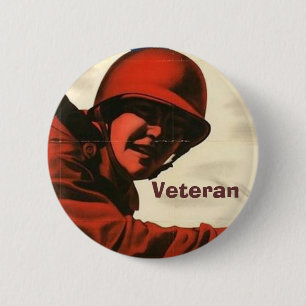 WWII Vintage Poster Button