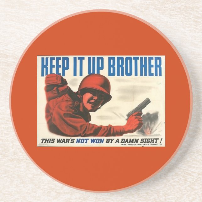 WWII Vintage Poster Coaster (Front)