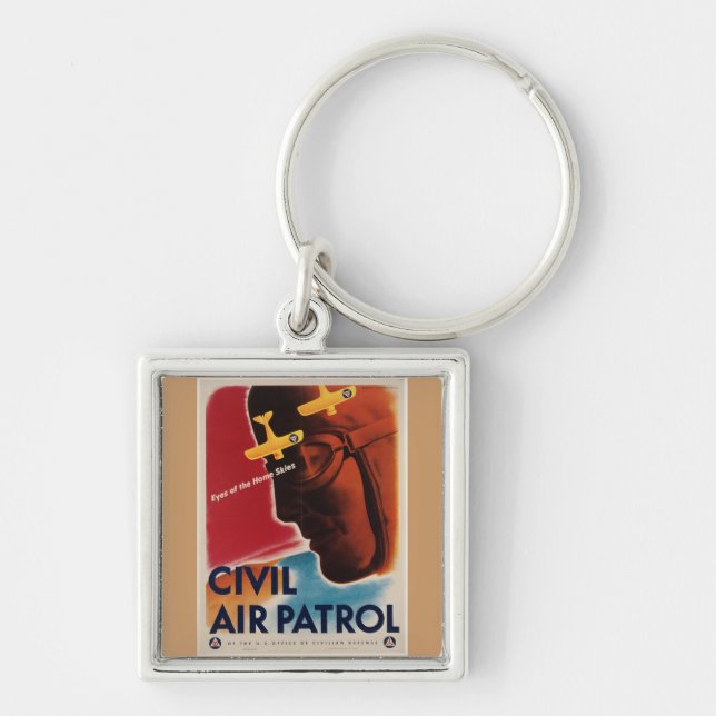 WWII Vintage Poster Key Ring (Front)