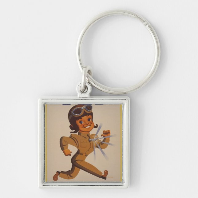 WWII Vintage Poster Keychain (Front)