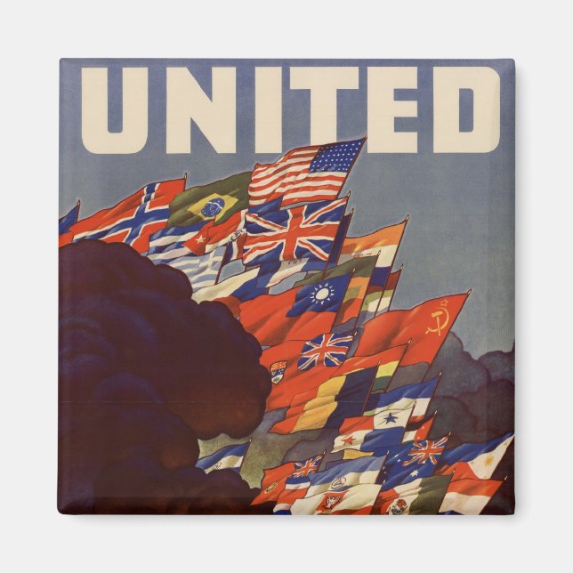 WWII Vintage Poster Magnet (Front)