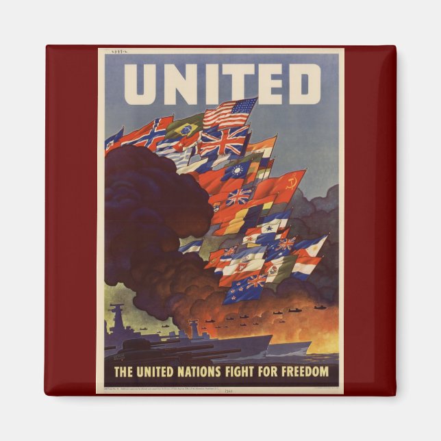 WWII Vintage Poster Magnet (Front)
