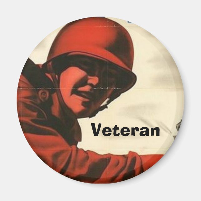 WWII Vintage Poster Magnet (Front)