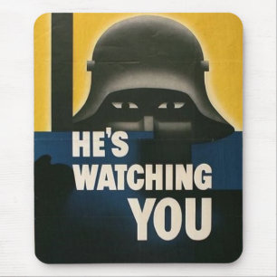 WWII Vintage Poster Mouse Pad