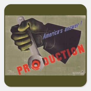 WWII Vintage Poster Sticker