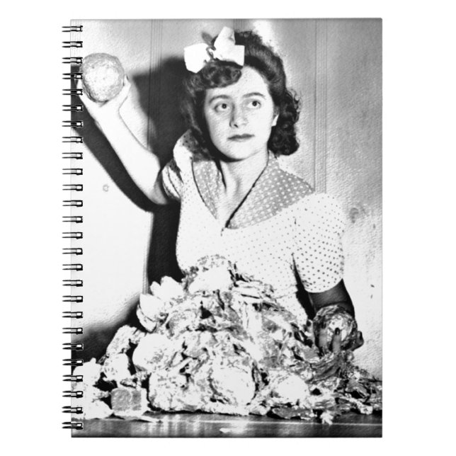 WWII Women on the Homefront/War Effort Spiral Notebook (Front)