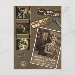 WWII Working Women Postcard